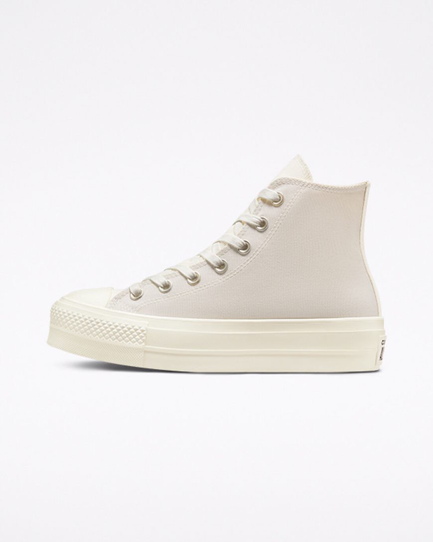 Dámské Boty Na Platformy Converse Chuck Taylor All Star Lift Tri-Panel Vysoké Meruňka Šedé | CZ HWAJ10